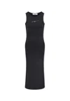 Msgm Black Dress For Girl With Logo In Black