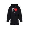 Msgm Black Dress For Girl With Logo In Black