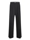 Msgm Tailored Black Trousers With Smooth Finish In Black