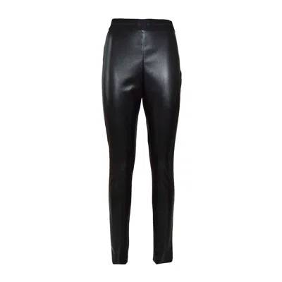Msgm Black Faux Leather Leggings