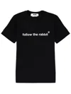 Msgm T-shirt With Rabbit Print In Black