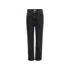 Msgm Black Jeans For Girl With Logo In Denim