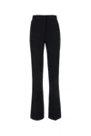 Msgm Flared High-waisted Jersey Pant In Black