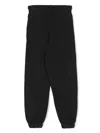 Msgm Black Joggers With Logo Patch On The Back In Nero