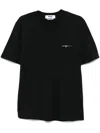 Msgm Logo Crew Neck Cotton T-shirt In Black