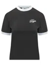Msgm Black Logo Crew Neck T-shirt In Black