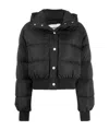 Msgm Black Logo Down Jacket In Black