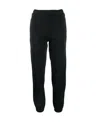 Msgm Black Logo Striped Sweatpants In Black