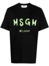 Msgm Logo Print T-shirt In Black