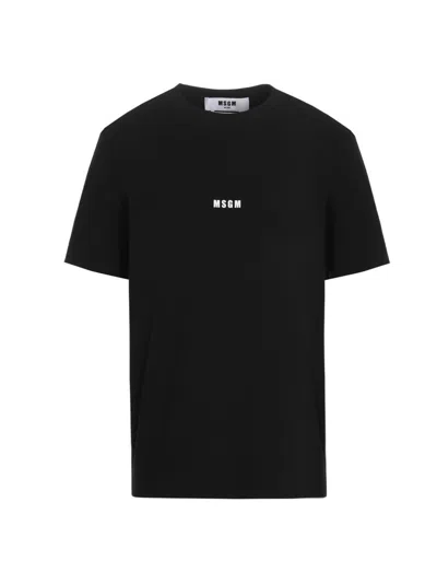 Msgm Black Logo T-shirt