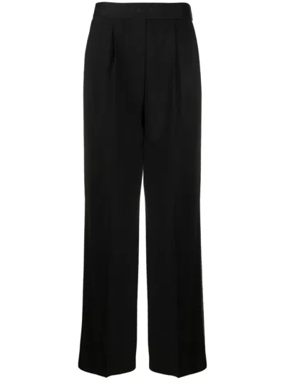 MSGM BLACK LOGO WAISTBAND PANT