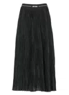 Msgm Black Logoed Skirt In Black