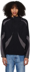 Msgm Black Paneled Jacket In 99 Black