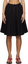 Msgm Black Pleated Miniskirt In 99 Black