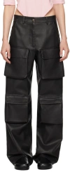 Msgm Regular Fit Cargo Pants For Women In 99 Black