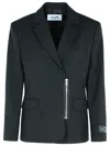 Msgm Buttoned Cuffs Flap Pockets Jacket In Black
