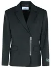 Msgm Buttoned Cuffs Flap Pockets Jacket In Black