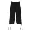 Msgm Black Polyester Cargo Pants In Black