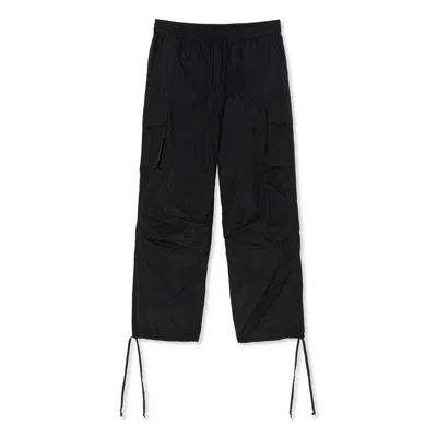 Msgm Black Polyester Cargo Pants