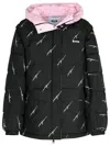 Msgm Printed Down Jacket In Black
