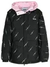 Msgm Printed Down Jacket In Black