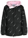 Msgm Printed Down Jacket In Black