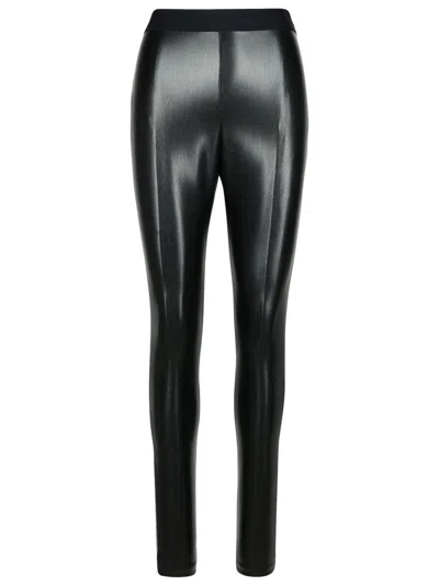 MSGM MSGM BLACK POLYESTER LEGGINGS