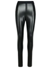 Msgm Polyester Leggings Featuring Elastic Waistband In Black