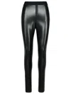 Msgm Polyester Leggings Featuring Elastic Waistband In Black