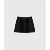 Msgm Black Polyester Mini Skirt In Black