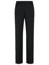 Msgm Black Polyester Pants In Black