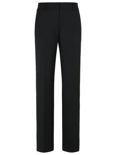 MSGM MSGM BLACK POLYESTER PANTS