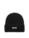 Msgm Beanie Hat In Black