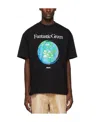 Msgm Black Round-collar Short-sleeved T-shirt In Black