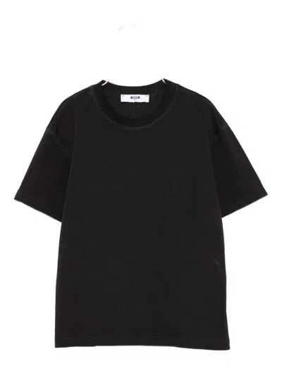 Msgm Kids' Black Short-sleeved T-shirt