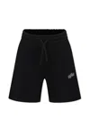 Msgm Black Shorts For Boy With Logo In Black