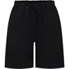Msgm Black Shorts For Boy With Logo In Nero