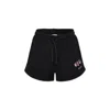 Msgm Black Shorts For Girl With Logo In Black