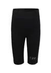 Msgm Black Shorts For Girl With Logo In Black