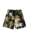 Msgm Palm Tree-print Bermuda Shorts In Black