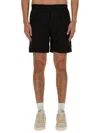 Msgm Black Shorts With Subtle Logo Detail
