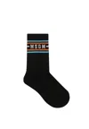 Msgm Black Socks For Kids With Logo In Black