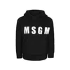 Msgm Logo-embroidered Hoodie In Black