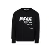 Msgm Kids' Black Sweatshirt For Boy With Logo