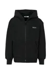 Msgm Black Sweatshirt For Kids With Gray Logo In Black