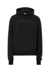 Msgm Black Sweatshirt For Kids With Logo In Black