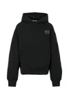 Msgm Black Sweatshirt For Kids With Loho In Black