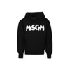 Msgm Logo-print Hoodie In Nero