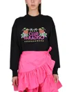 Msgm Black Sweatshirt With Logo Embossing