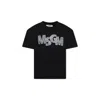Msgm Black T-shirt For Boy With Logo In Black